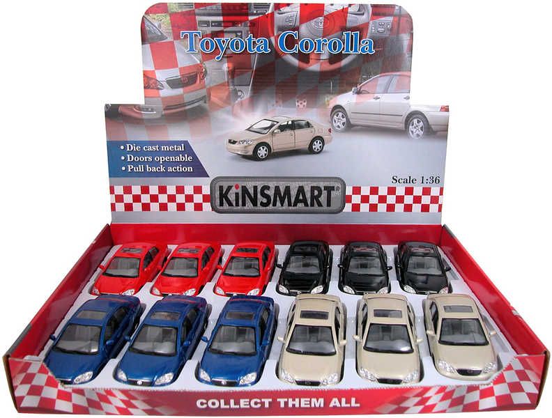 KINSMART Auto model 1:36 TOYOTA COROLLA kov PB 13cm 4 barvy - obrázek 2