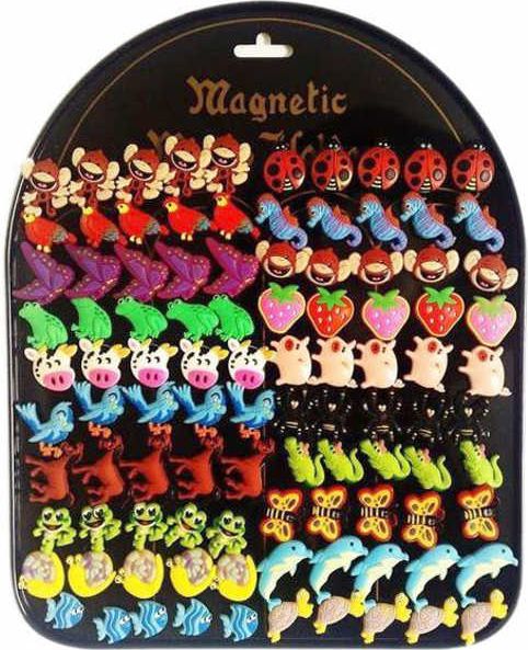 Dětské magnetky jednotlivé 20 druhů Zvířecí motivy 2 cm na magnetické tabuli - obrázek 1