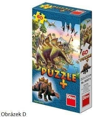 DINO Puzzle s figurkou dinosaura: Brachiosaurus 60 dílků - obrázek 4