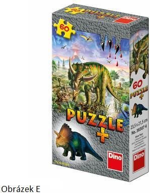 DINO Puzzle s figurkou dinosaura: Brachiosaurus 60 dílků - obrázek 5