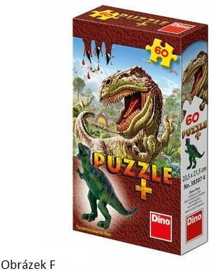 DINO Puzzle s figurkou dinosaura: Brachiosaurus 60 dílků - obrázek 6