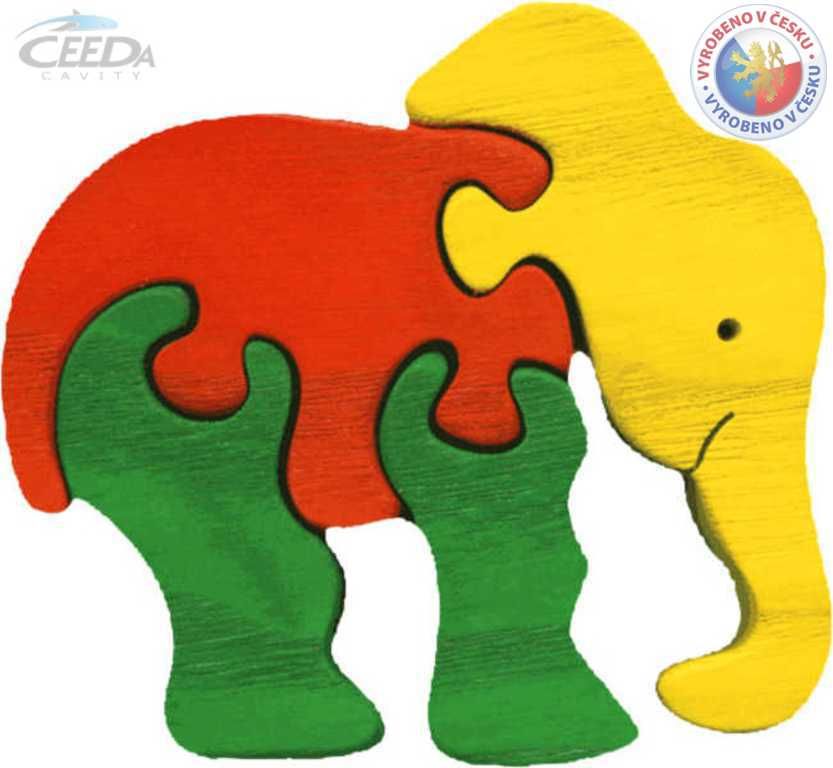 CEEDA DŘEVO Puzzle SLON malé *DŘEVĚNÉ HRAČKY* - obrázek 1