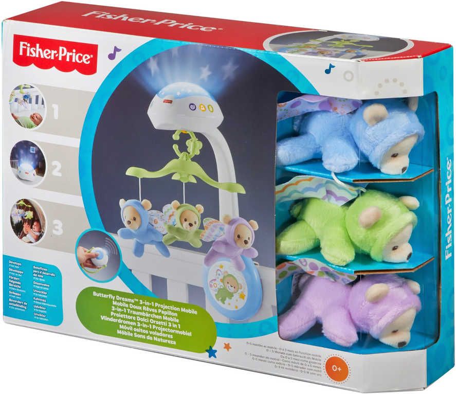 FISHER PRICE Baby kolotoč motýlci s promítáním a ukolébavkami Zvuk - obrázek 5