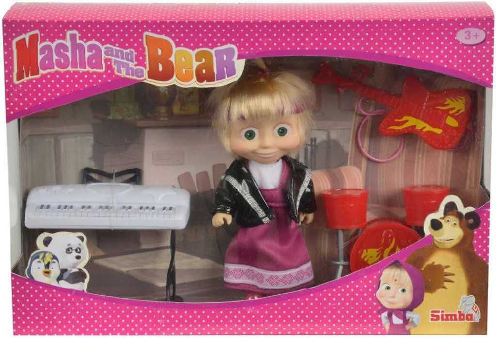 SIMBA Máša a medvěd panenka 12cm muzikantka set s doplňky - obrázek 2