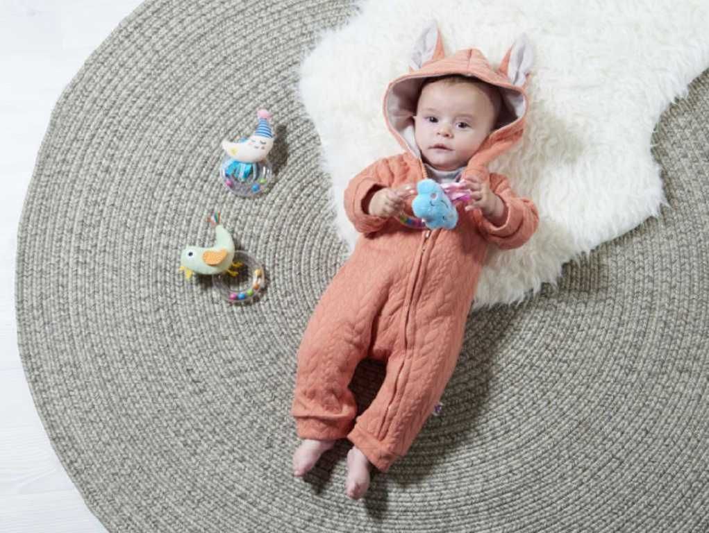 TAF TOYS Baby chrastítko plyšový měsíček s kuličkami pro miminko - obrázek 3