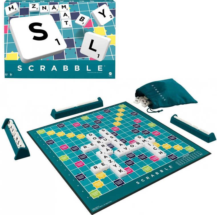 MATTEL Hra SCRABBLE české ORIGINÁL * SPOLEČENSKÉ HRY * - obrázek 1