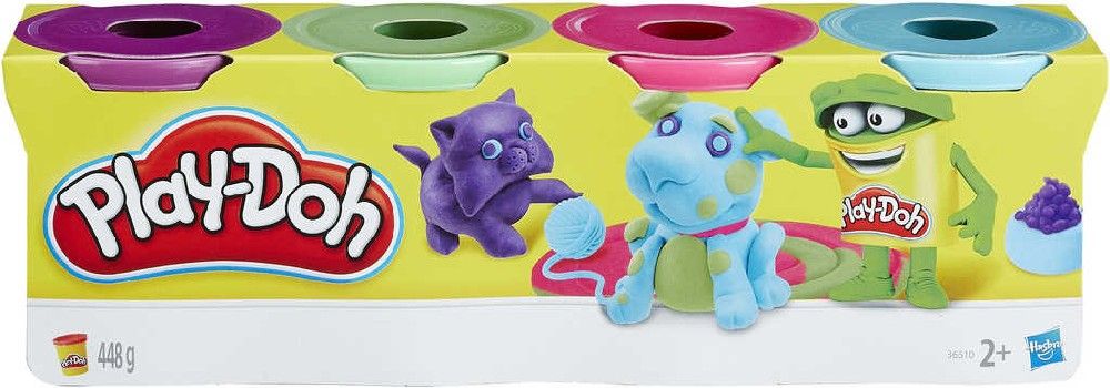 HASBRO PLAY-DOH Modelína sada 4 kelímky 448g mix barev 3 druhy - obrázek 4