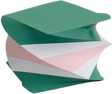 Papírový bloček v kostce, stočený, barevný, bal. 600 ks - obrázek 1