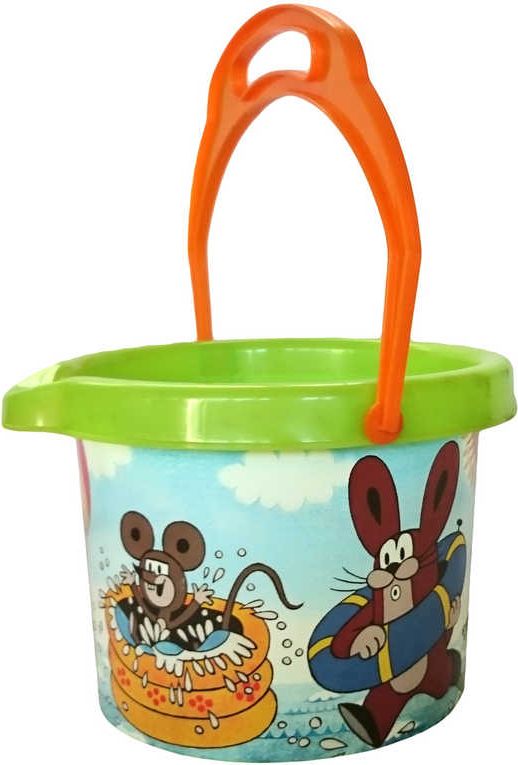 Kyblík nálevka Krtek (Krteček) dětský set na písek plast 2 barvy - obrázek 2