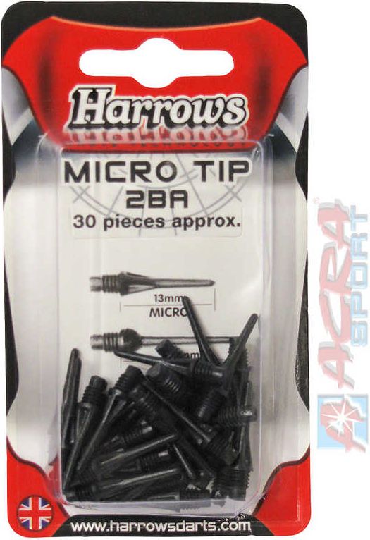 ACRA Náhradní hroty k šipkám HARROWS Micro sada 30ks T93 2 barvy - obrázek 1