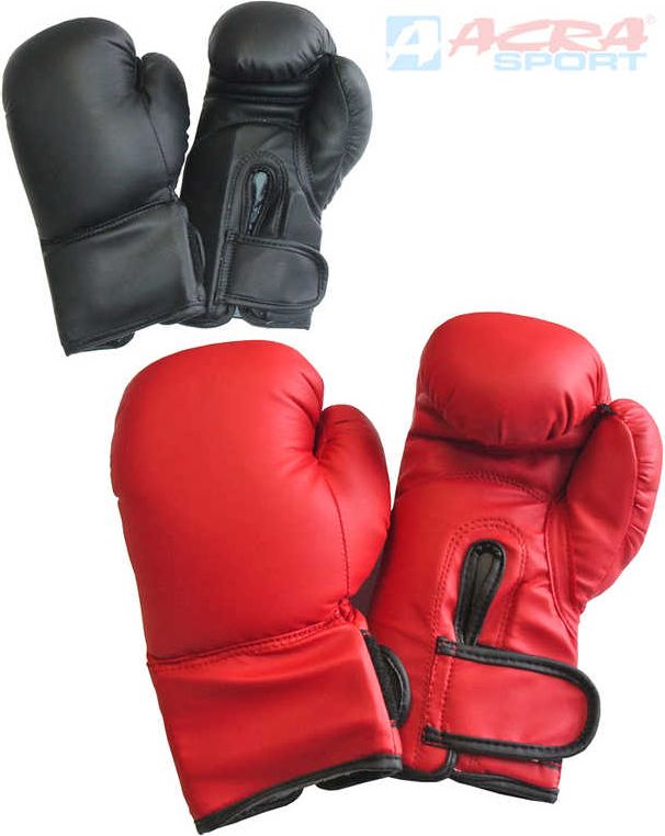 ACRA Rukavice boxerské různé velikosti PU kůže XS-XL 2 barvy - obrázek 1