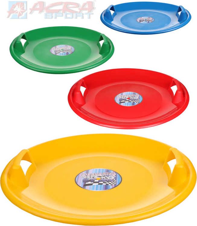 ACRA Sáňkovací talíř SUPERSTAR 60cm s držadly 3 barvy plast - obrázek 1