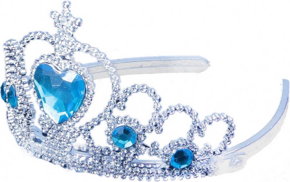 KARNEVAL Stříbrný set příčesek blond s korunkou a hůlkou zimní princezna Anička - obrázek 2