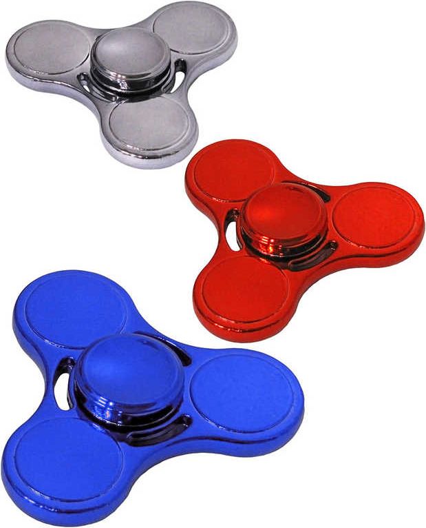 HRA Extrem Fidget Spinner kovový 5,5cm točítko antistresové 3 barvy v krabičce - obrázek 1