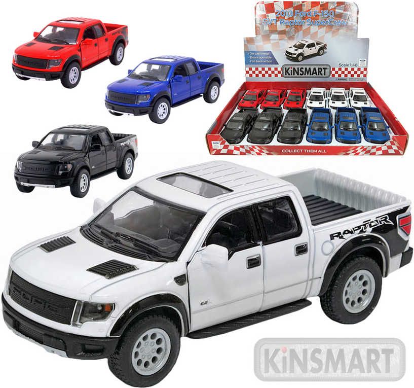 KINSMART Auto model 1:46 Ford F-150 SVT Raptor Supercrew kov 13cm 4 barvy - obrázek 1
