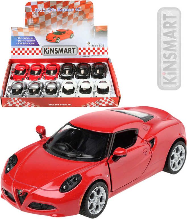 KINSMART Auto model 1:32 ALFA ROMEO 4C 2013 kov PB 13cm 4 barvy - obrázek 1