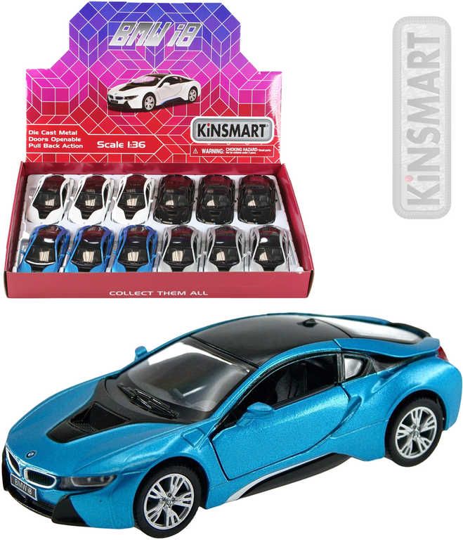 KINSMART Auto model 1:36 BMW i8 kov PB 13cm 4 barvy - obrázek 1