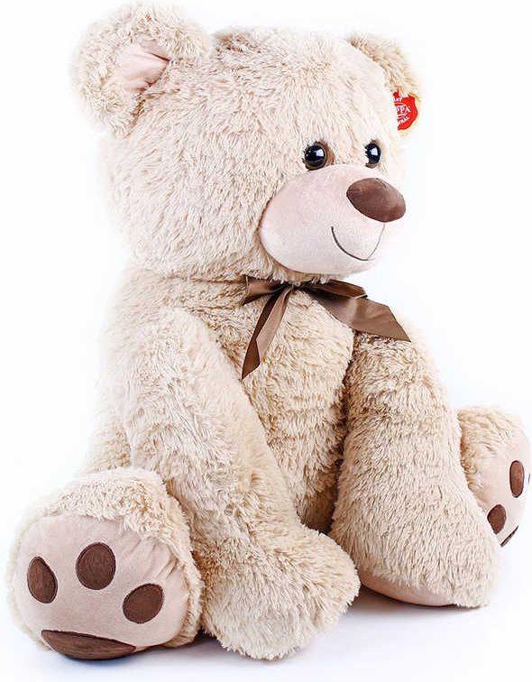 PLYŠ Medvěd Bruno 64cm světlý s mašličkou *PLYŠOVÉ HRAČKY* - obrázek 2