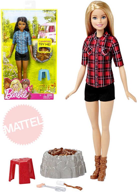 MATTEL BRB Panenka Barbie 32cm u táboráku set s doplňky Světlo Zvuk 2 druhy - obrázek 1