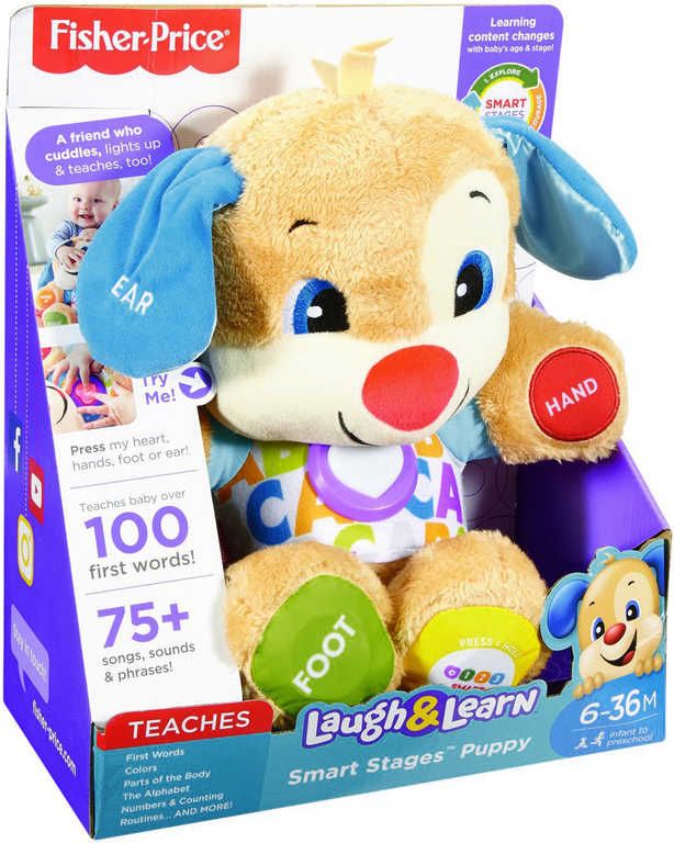 FISHER PRICE Pejsek mluvící interaktivní na baterie zpívá CZ Světlo Zvuk - obrázek 2
