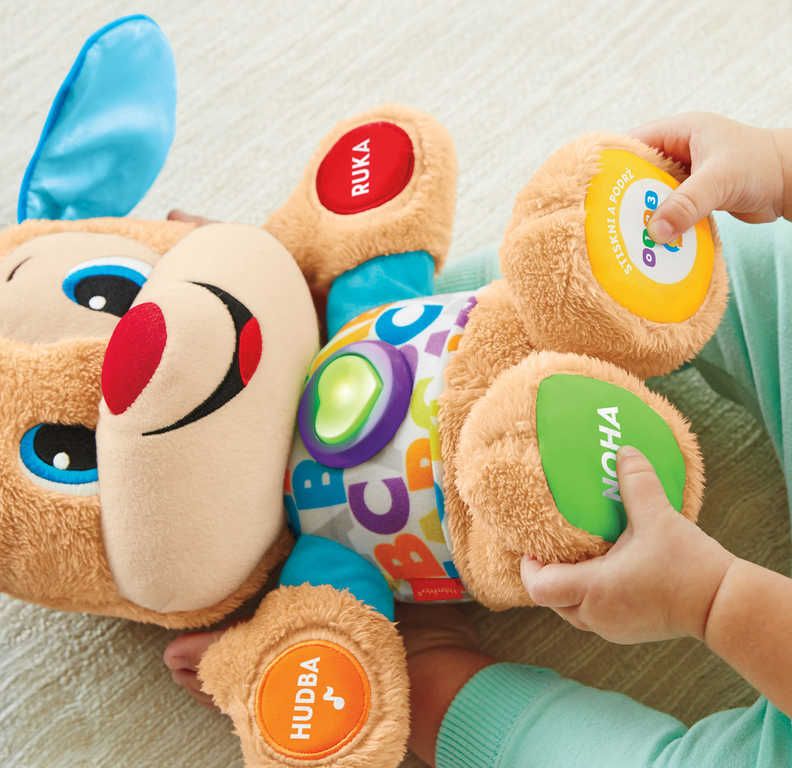 FISHER PRICE Pejsek mluvící interaktivní na baterie zpívá CZ Světlo Zvuk - obrázek 3