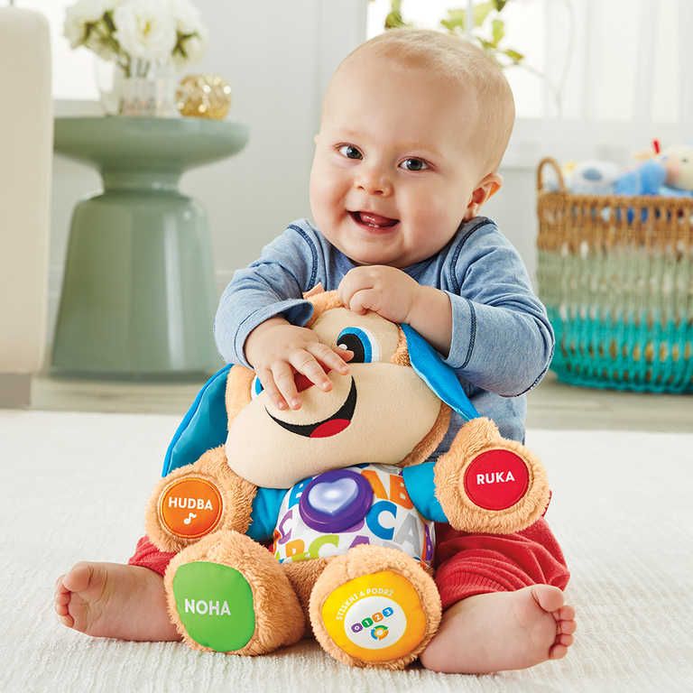 FISHER PRICE Pejsek mluvící interaktivní na baterie zpívá CZ Světlo Zvuk - obrázek 4