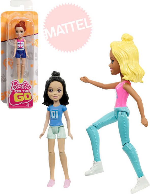 MATTEL BRB Barbie On The Go mini panenka kloubová 8cm různé druhy - obrázek 1
