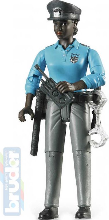 BRUDER 60431 Bworld Figurka ŽENA policistka černoška - obrázek 1