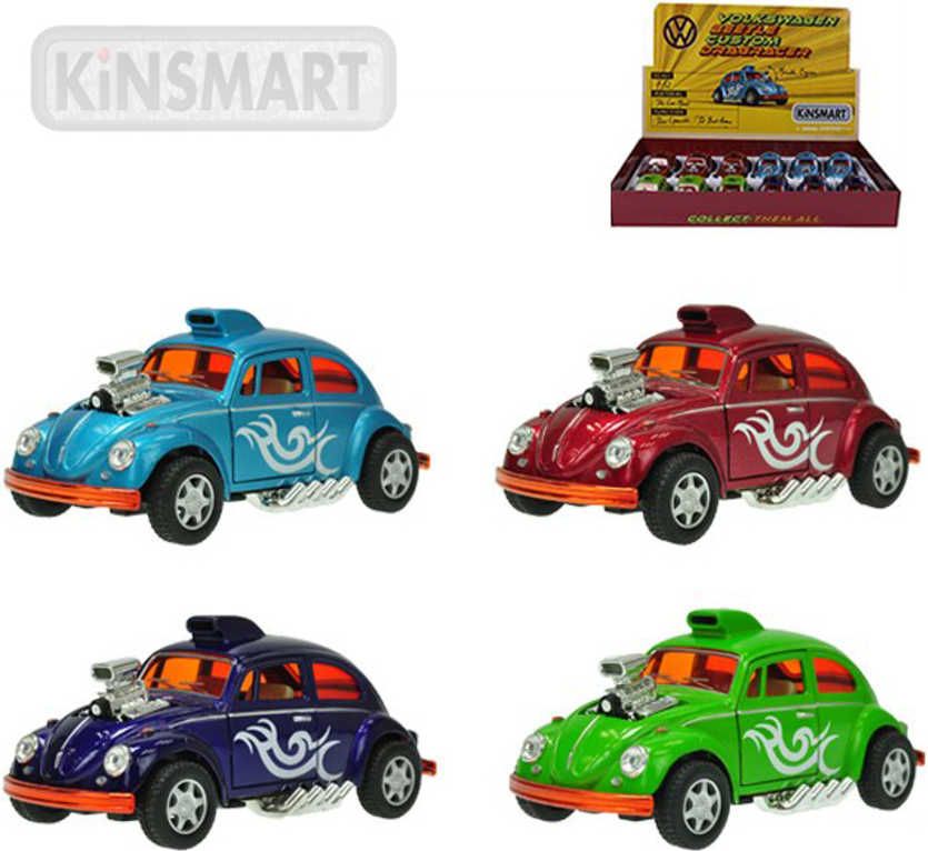 KINSMART Volkswagen Beetle Custom model 1:32 kov 12cm zpětný chod 4 barvy - obrázek 1