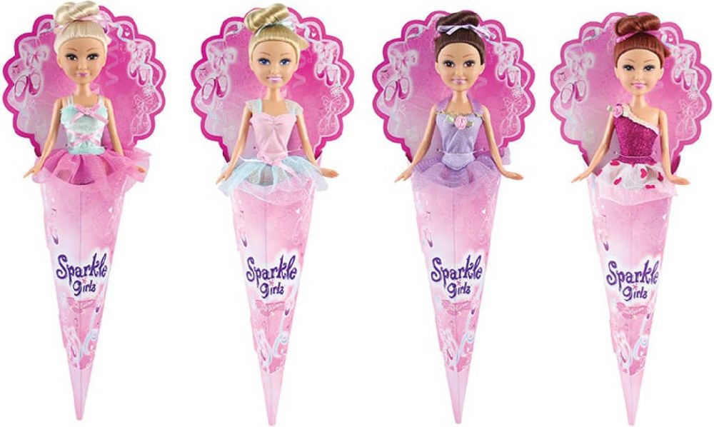 Sparkle Girlz panenka baletka 28cm dlouhé vlasy v kornoutu 4 druhy - obrázek 6