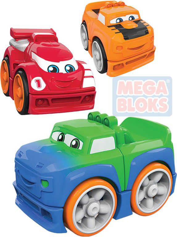 MEGA BLOKS Baby auto závodní k sestavení 3 dílky pro miminko 5 druhů - obrázek 1