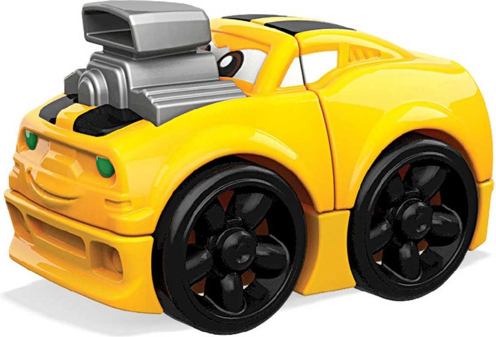 MEGA BLOKS Baby auto závodní k sestavení 3 dílky pro miminko 5 druhů - obrázek 4