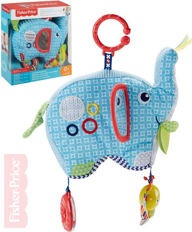 FISHER PRICE Baby sloník textilní chrastítko s aktivitami pro miminko - obrázek 1