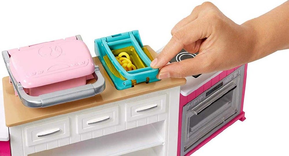 MATTEL BRB Kuchyně snů set panenka Barbie s modelínou a doplňky Světlo Zvuk - obrázek 4