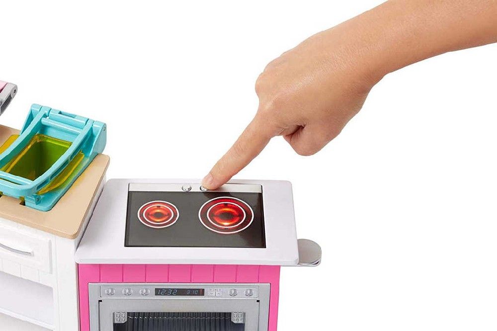 MATTEL BRB Kuchyně snů set panenka Barbie s modelínou a doplňky Světlo Zvuk - obrázek 13
