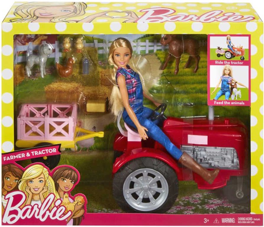 MATTEL BRB Panenka Barbie farmářka set s traktorem a doplňky plast - obrázek 3