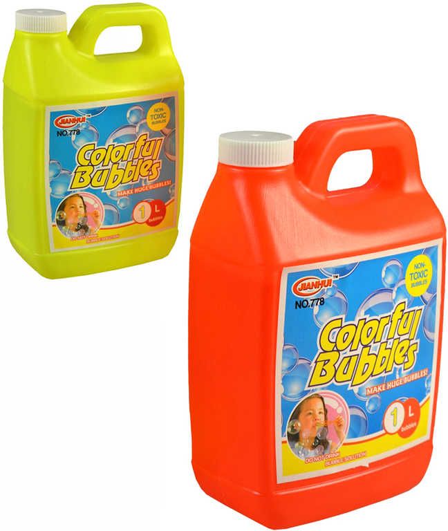 Náplň náhradní do bublifuku 1000ml plastový kanystr 2 barvy - obrázek 1