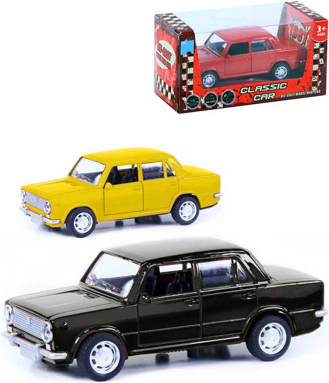 Auto retro model Lada 12cm kovové zpětný nátah 3 barvy v krabičce - obrázek 1