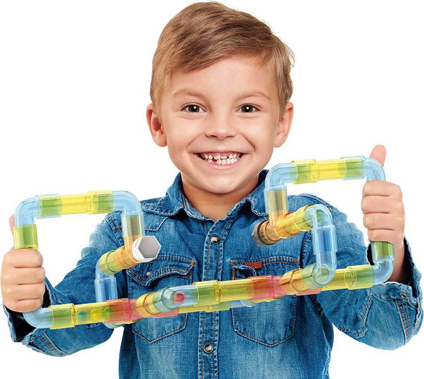 QUERCETTI Tubation Maze 3D potrubí transparentní 44 dílků STAVEBNICE - obrázek 4