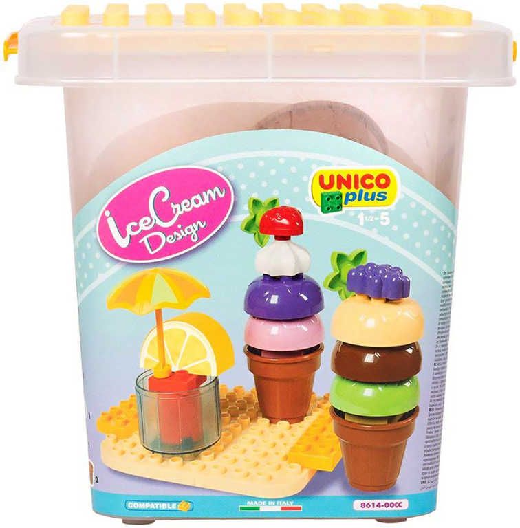 ANDRONI Unico Plus Zmrzlina 25 dílků baby stavebnice v kyblíku plast - obrázek 2
