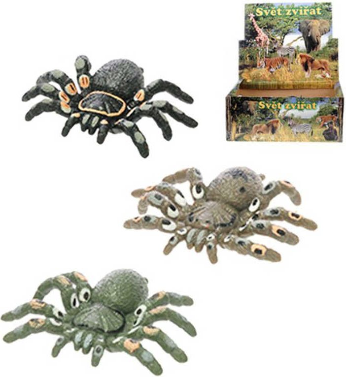 Pavouk strečový 6cm zvířátko gumové 3 barvy - obrázek 1