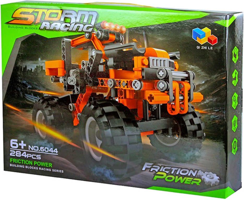 Stavebnice Auto velká kola funkční set 284 dílků v krabici plast - obrázek 1