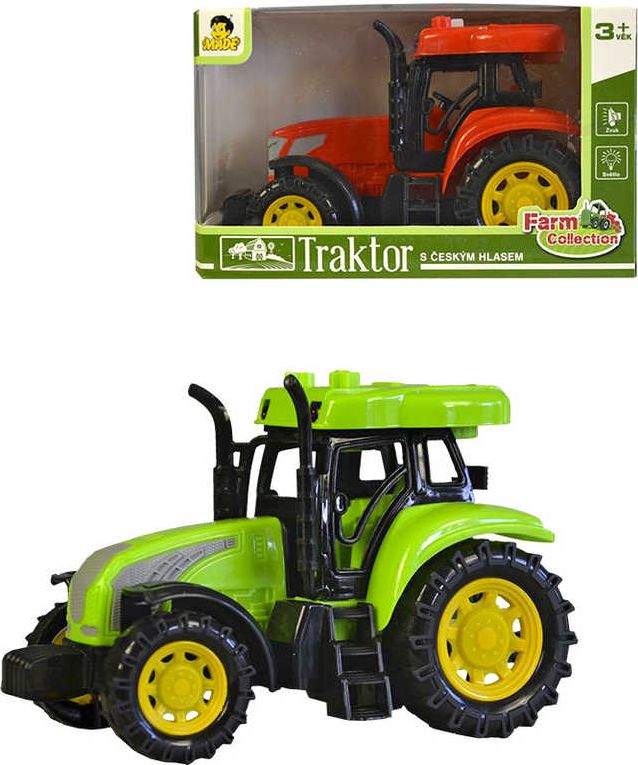 MaDe Česky mluvící Traktor s IC 15 cm červená - červený - obrázek 1