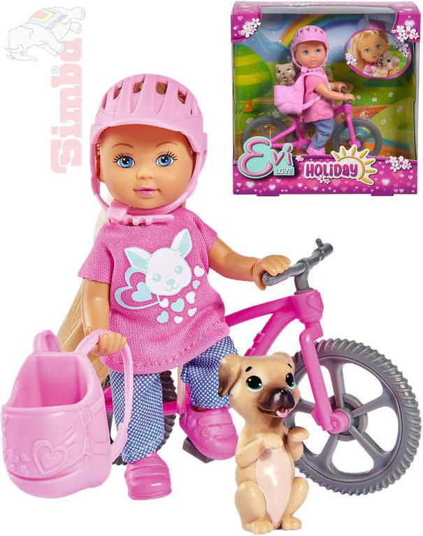 SIMBA Panenka Evička 12cm set s kolem a doplňky v krabici Evi Love - obrázek 1