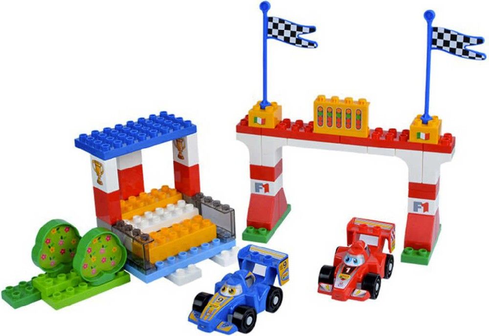 Unico Plus Unico Plus stavebnice Autodrom F1 typ LEGO DUPLO 61 dílů - obrázek 2