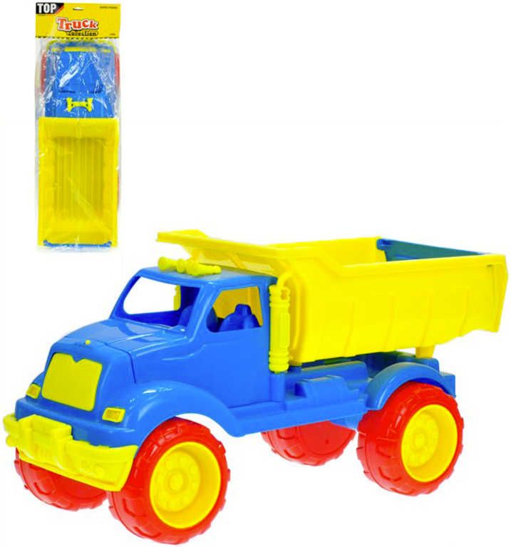 Baby auto nákladní 59cm barevná sklápěčka pro miminko plast v sáčku - obrázek 1