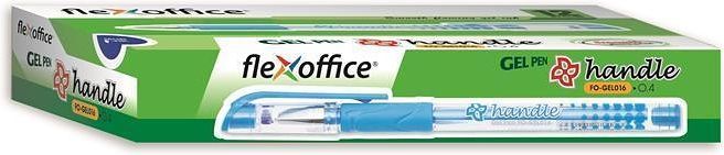 Gelové pero "Handle", červená, 0,2mm, s uzávěrem, FLEXOFFICE, bal. 12 ks - obrázek 3