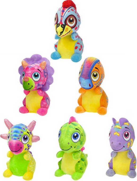 PLYŠ Dinosaurus barevný sedící 23cm *PLYŠOVÉ HRAČKY* - obrázek 1