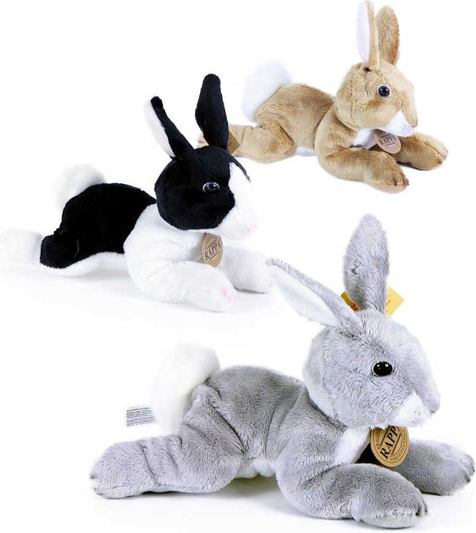 Plyšový králík ležící 3 druhy 18cm - obrázek 1