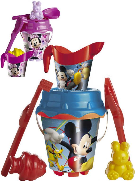 UNICE Set na písek Mickey / Minnie kyblík s konvičkou a nástroji 6ks plast 2 druhy - obrázek 1
